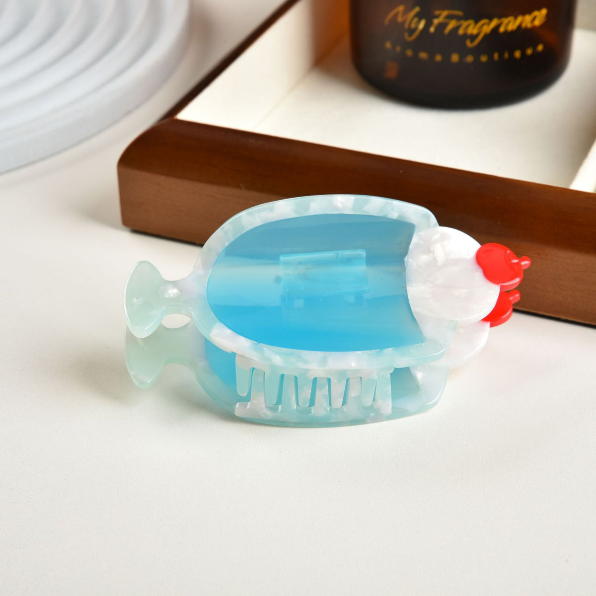 【MOQ 12 PCS】Acetate Cream Soda Claw Clip