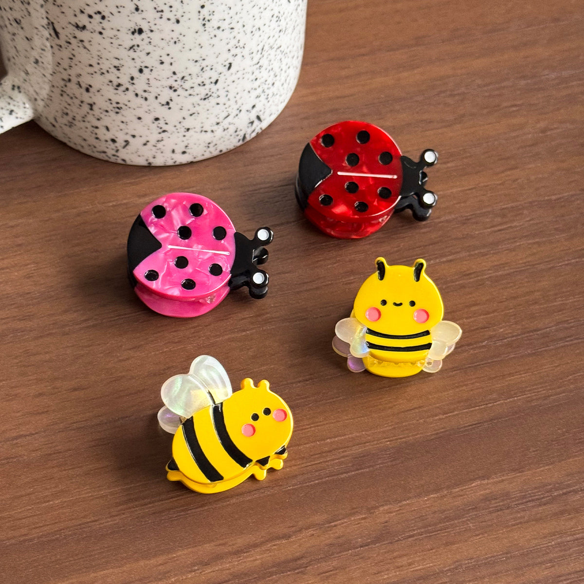 【MOQ 12 PCS】Cute Animal Mini Acetate Hair Claw – Bangs Side Clip