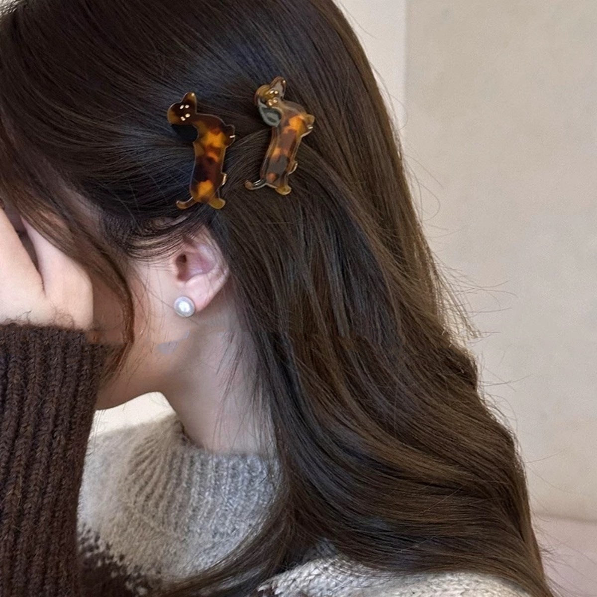 【MOQ 12 PCS】Cute Dog Animal Duckbill Clip Fun Side Bangs Hair Clip