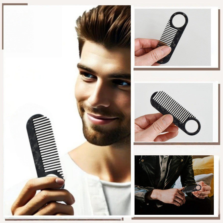 【MOQ 12 PCS】Acetate Hole Hair Comb, Anti-Static Portable Travel Comb
