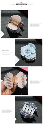 【MOQ 12 PCS】Acetate 3D Rose Hair Claw, Elegant Shark Clip