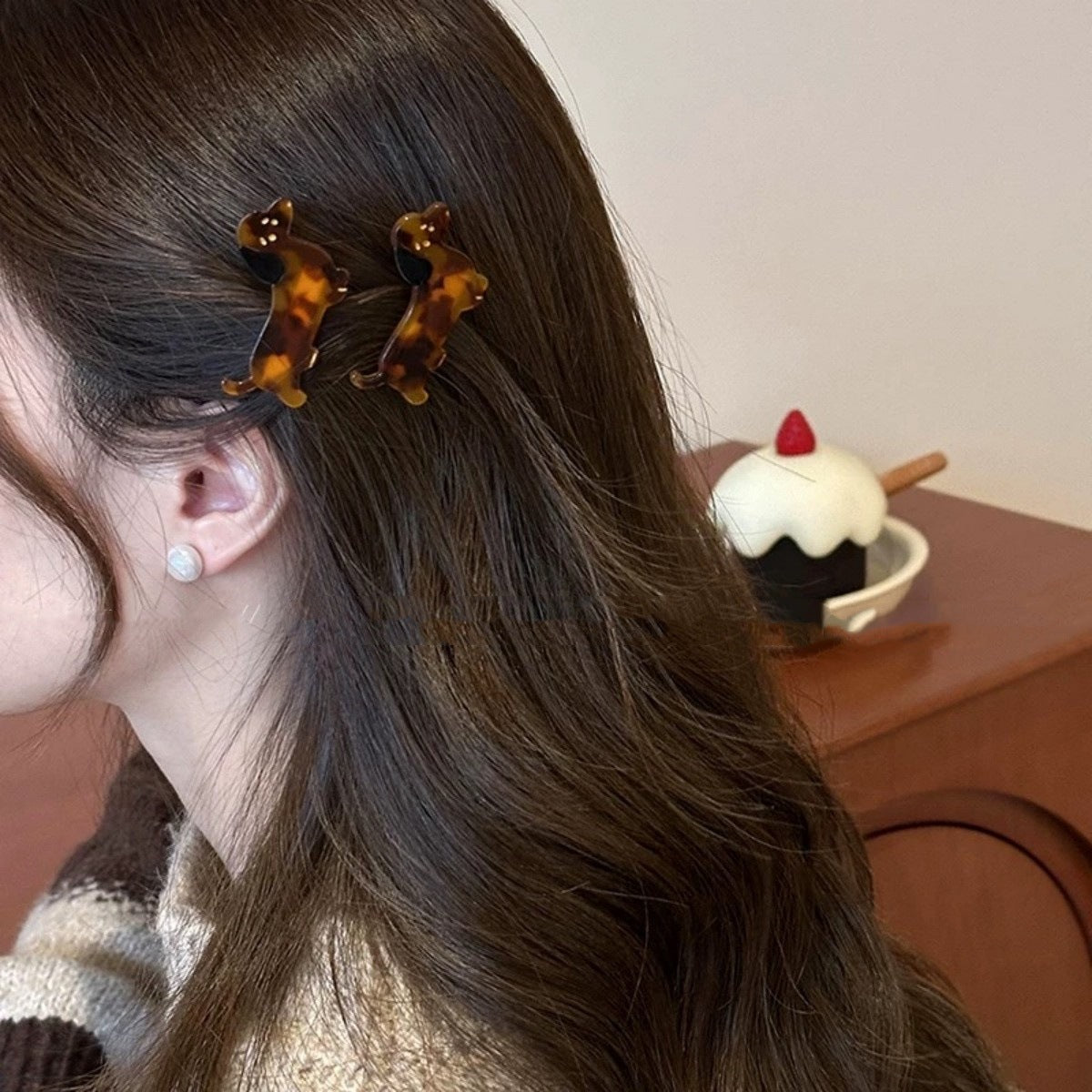 【MOQ 12 PCS】Cute Dog Animal Duckbill Clip Fun Side Bangs Hair Clip