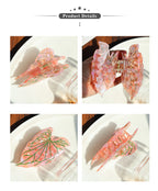 【MOQ 12 PCS】New Design Eco-Friendly Acetate Leaf Claw Clip