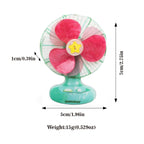 【MOQ 12 PCS】Vintage Rotatable Fan Hair Clip Acrylic Double Layer Duckbill Side Clip