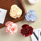 【MOQ 12 PCS】Acetate 3D Rose Hair Claw, Elegant Shark Clip
