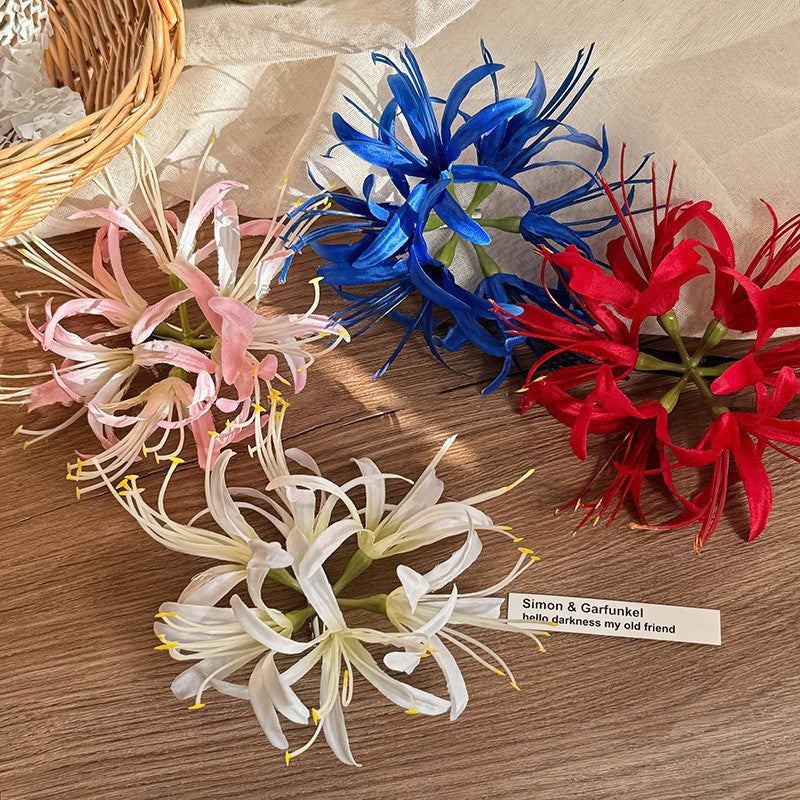 【MOQ 12 PCS】New Chinese Style Lycoris Hair Clip Sweet Forest Side Bang Barrette
