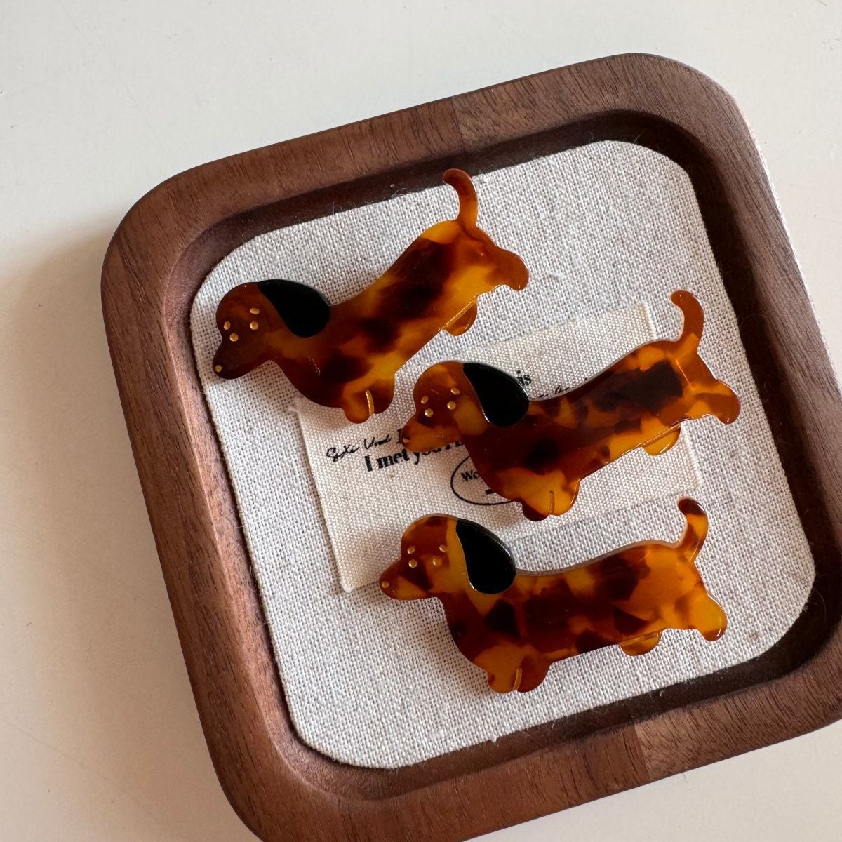 【MOQ 12 PCS】Cute Dog Animal Duckbill Clip Fun Side Bangs Hair Clip
