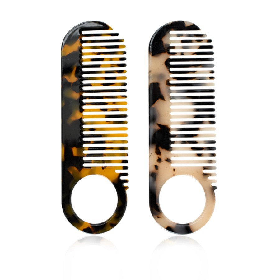 【MOQ 12 PCS】Acetate Hole Hair Comb, Anti-Static Portable Travel Comb