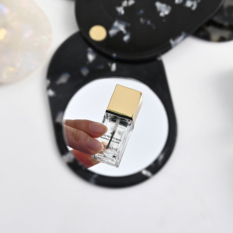 【MOQ 12 PCS】Rotatable Acetate Portable Hand Makeup Mirror