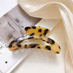 【MOQ 12 PCS】Acetate Moon Hollow Hair Claw, Semi-Circle Shark Clip
