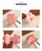 【MOQ 12 PCS】Acetate 3D Rose Hair Claw, Elegant Shark Clip