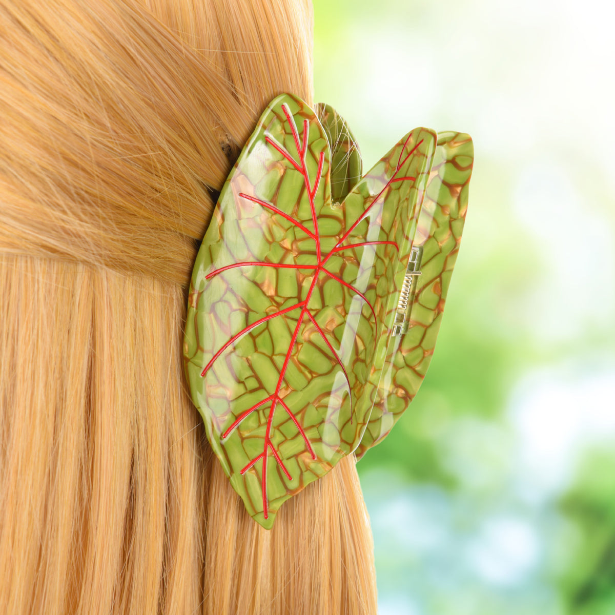 【MOQ 12 PCS】New Design Eco-Friendly Acetate Leaf Claw Clip