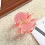 【MOQ 12 PCS】Acetate 3D Rose Hair Claw, Elegant Shark Clip