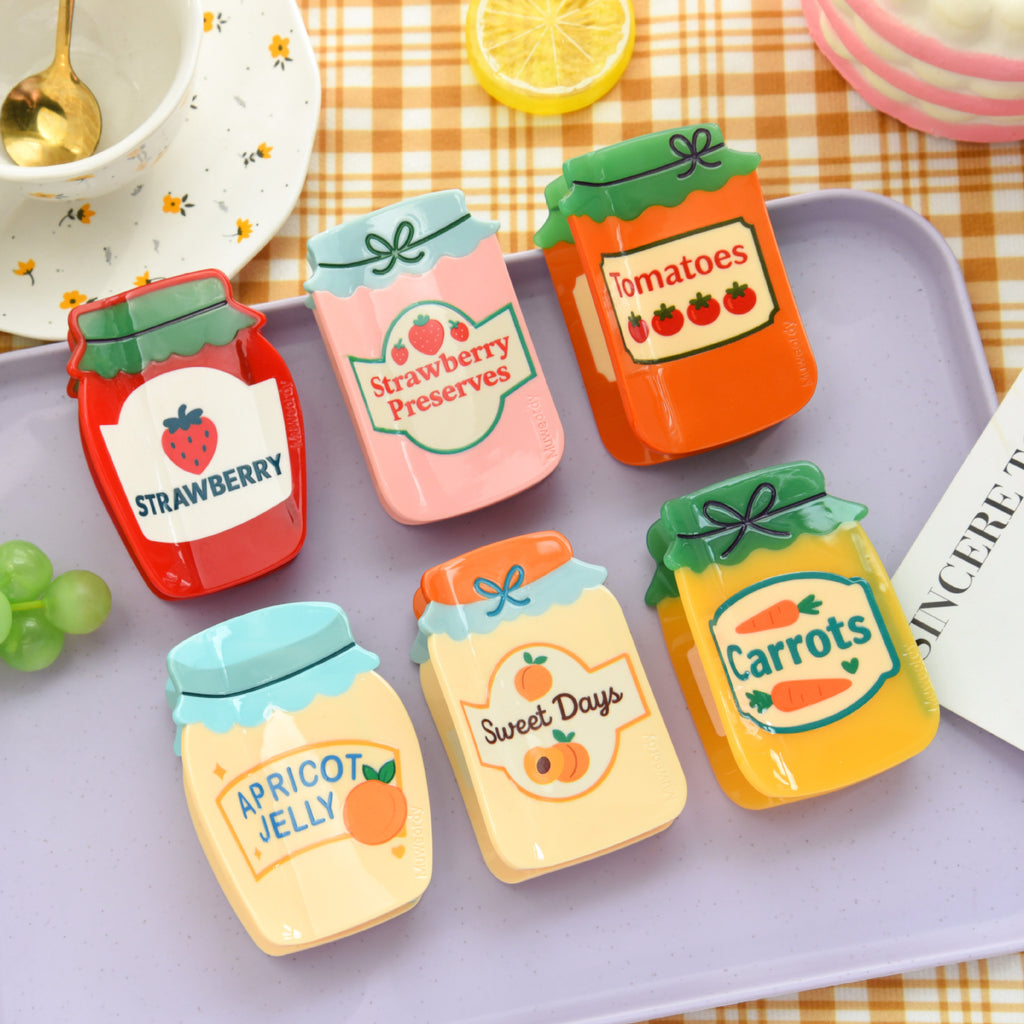【MOQ 12 PCS】Elegant Jam Acetate Hair Claw – Updo Shark Clip