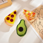【MOQ 12 PCS】Acetate Peanut Avocado Food Hair Claw, Shark Clip