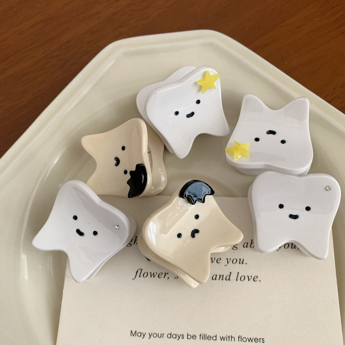 【MOQ 12 PCS】Funny Teeth Mini Hair Clip Creative Star Teeth Bangs Hairpin