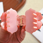 【MOQ 12 PCS】Acetate 3D Rose Hair Claw, Elegant Shark Clip