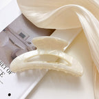 【MOQ 12 PCS】Acetate Moon Hollow Hair Claw, Semi-Circle Shark Clip