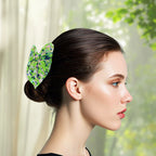 【MOQ 12 PCS】New Design Eco-Friendly Acetate Leaf Claw Clip