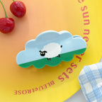 【MOQ 12 PCS】Acetate Lamb Cloud Claw Clip, Elegant Back Head Updo Hair Clip