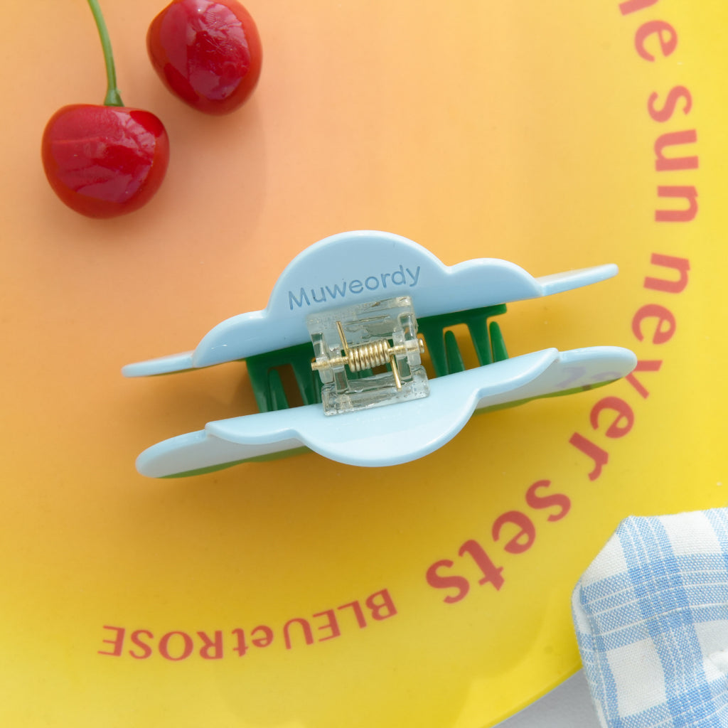【MOQ 12 PCS】Acetate Lamb Cloud Claw Clip, Elegant Back Head Updo Hair Clip