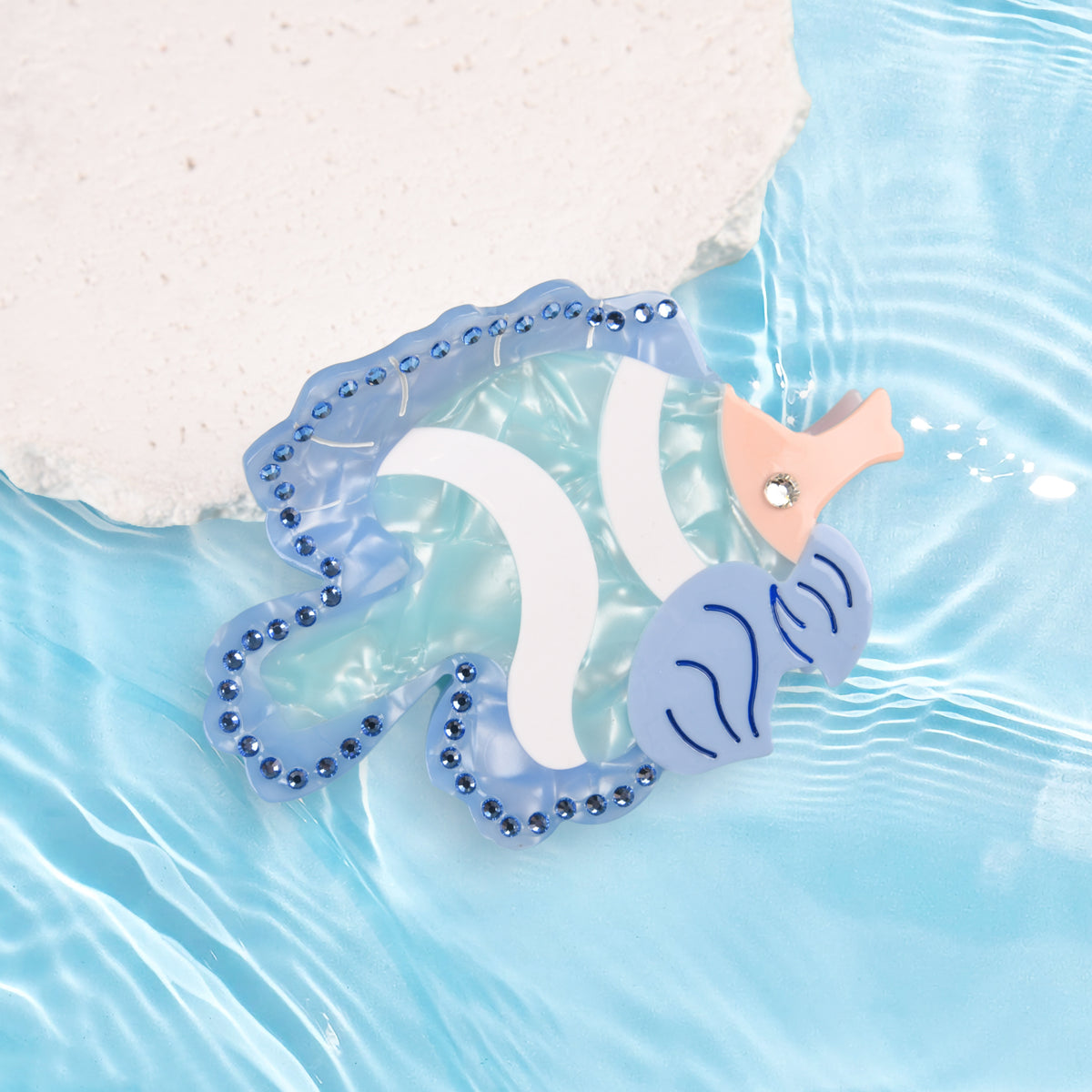【MOQ 12 PCS】Ocean Turtle Acetate Hair Claw