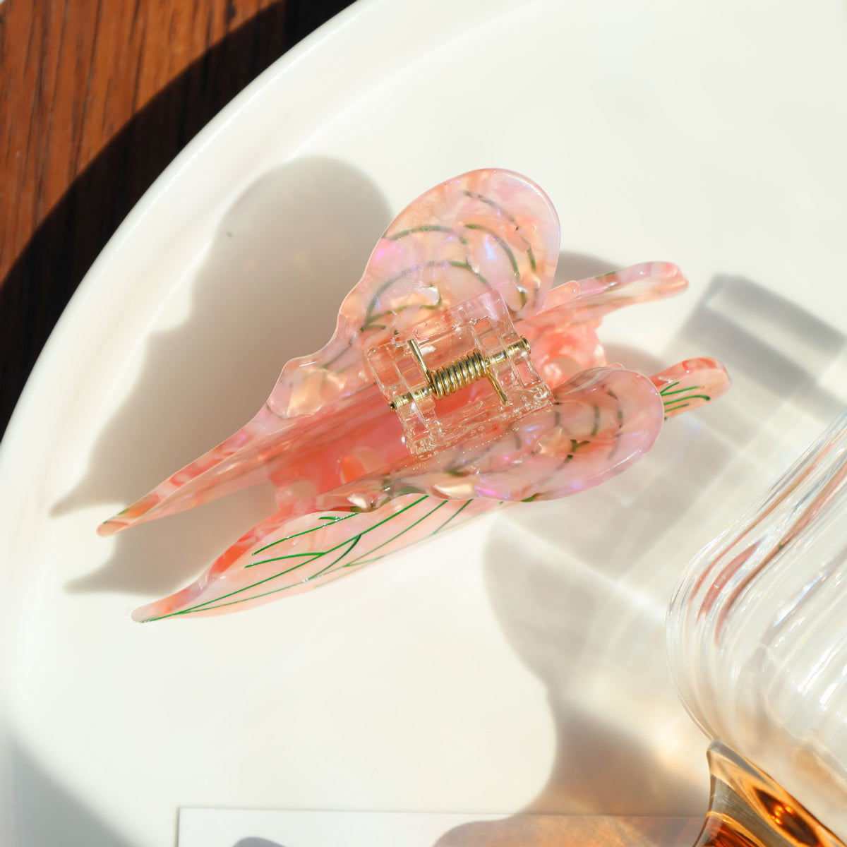 【MOQ 12 PCS】New Design Eco-Friendly Acetate Leaf Claw Clip