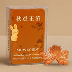 【MOQ 12 PCS】Rhinestone Maple Leaf Acetate Hair Claw, Gift Box