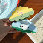 【MOQ 12 PCS】Acetate Lamb Cloud Claw Clip, Elegant Back Head Updo Hair Clip