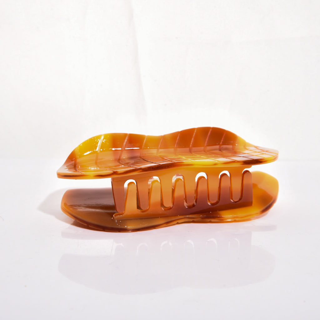 【MOQ 12 PCS】Acetate Peanut Avocado Food Hair Claw, Shark Clip