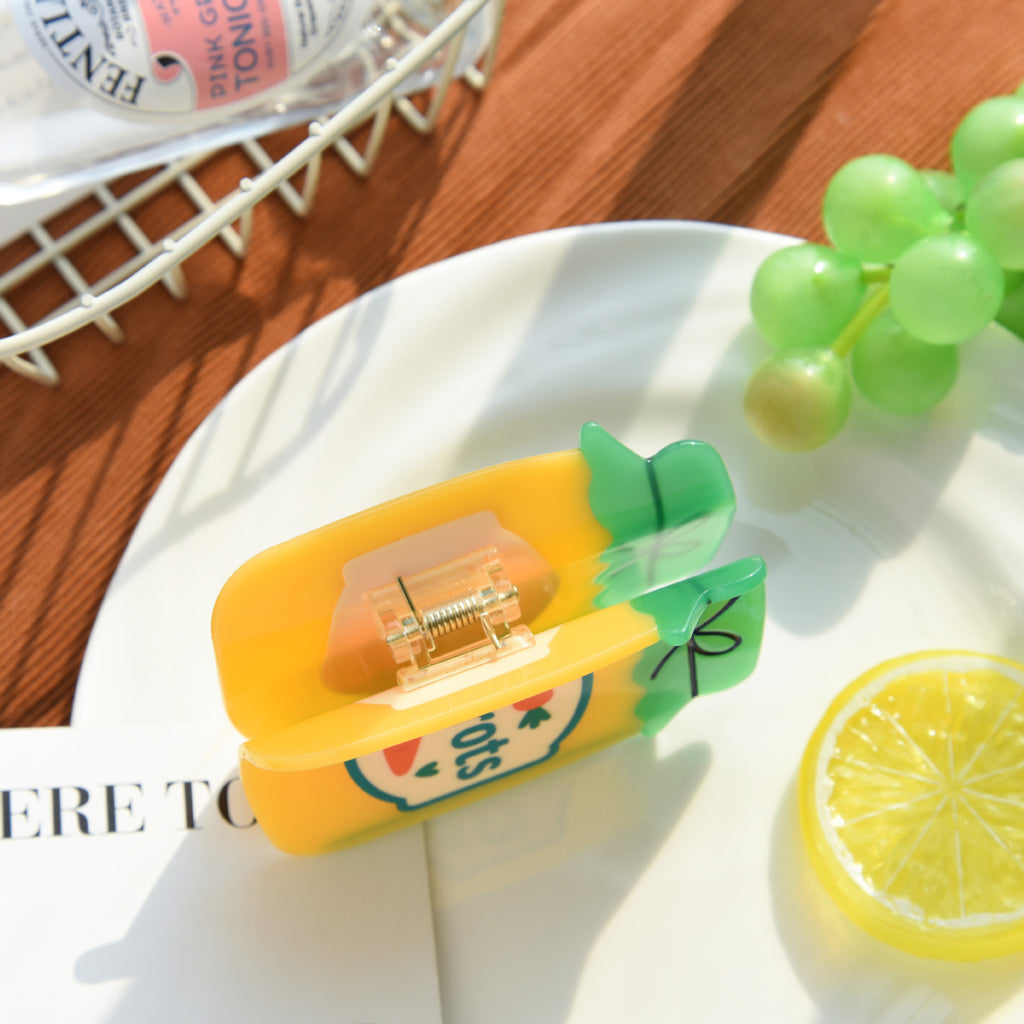 【MOQ 12 PCS】Elegant Jam Acetate Hair Claw – Updo Shark Clip