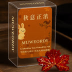 【MOQ 12 PCS】Rhinestone Maple Leaf Acetate Hair Claw, Gift Box