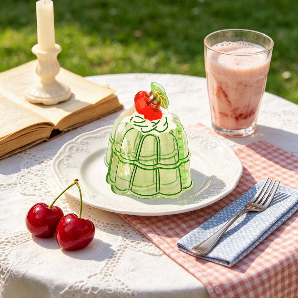【MOQ 12 PCS】Pudding Cake Acetate Shark Hair Claw