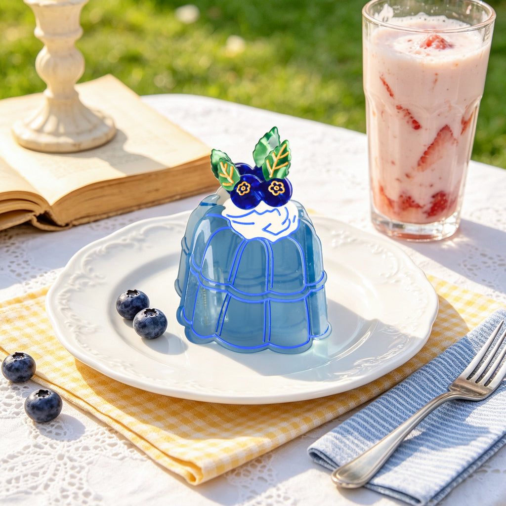 【MOQ 12 PCS】Pudding Cake Acetate Shark Hair Claw