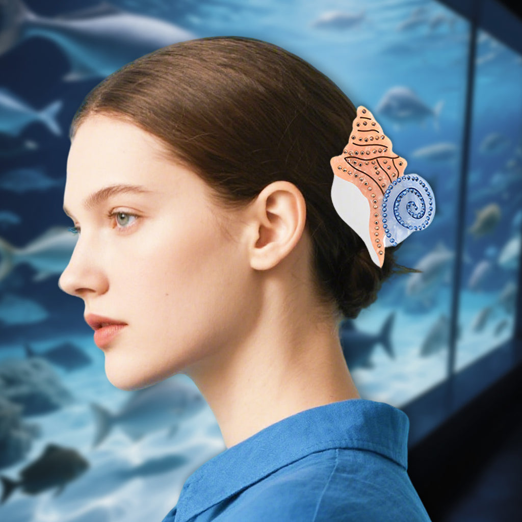 【MOQ 12 PCS】Ocean Turtle Acetate Hair Claw
