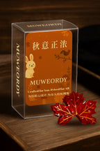 【MOQ 12 PCS】Rhinestone Maple Leaf Acetate Hair Claw, Gift Box