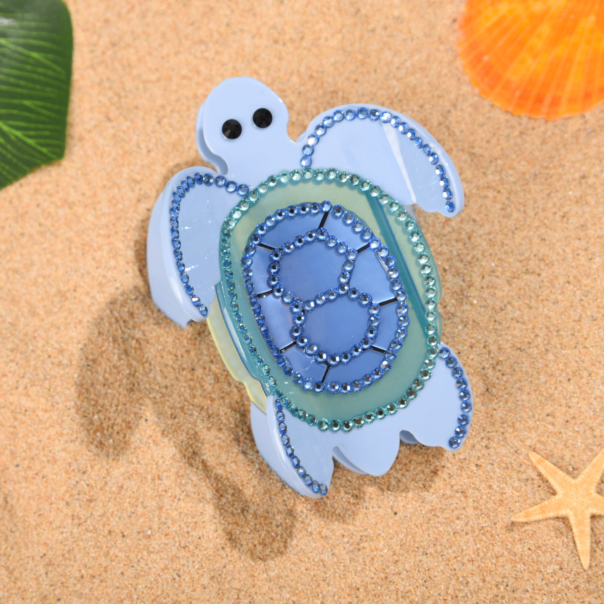 【MOQ 12 PCS】Ocean Turtle Acetate Hair Claw