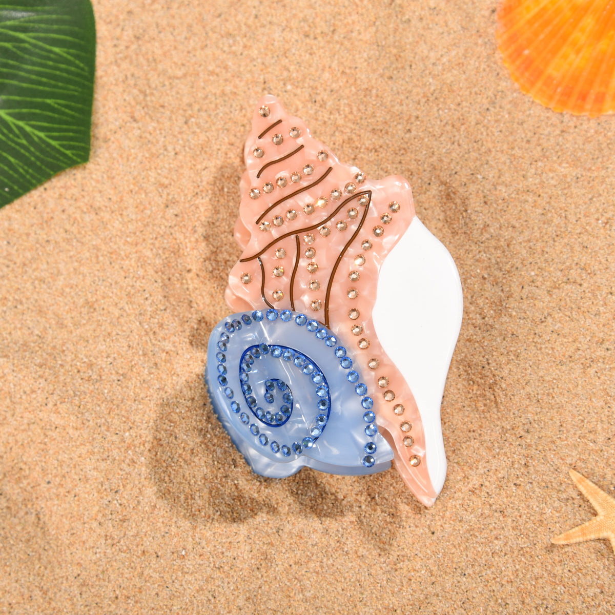 【MOQ 12 PCS】Ocean Turtle Acetate Hair Claw