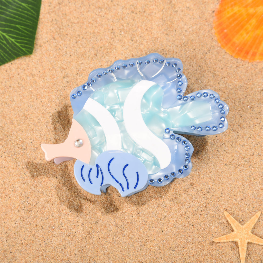 【MOQ 12 PCS】Ocean Turtle Acetate Hair Claw