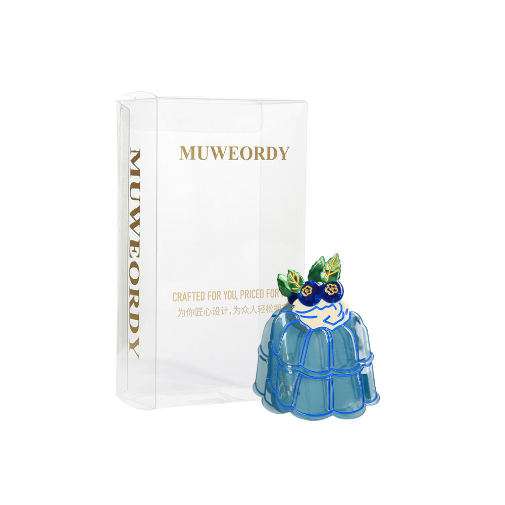 【MOQ 12 PCS】Pudding Cake Acetate Shark Hair Claw
