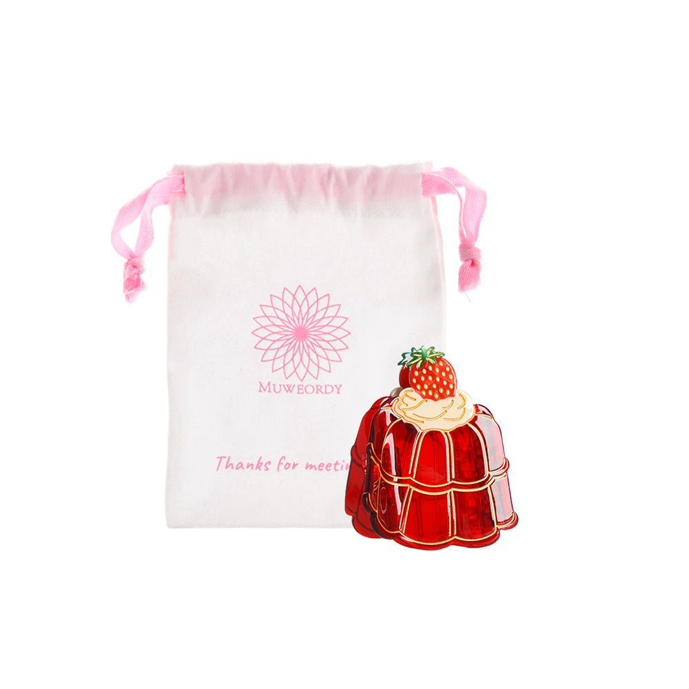 【MOQ 12 PCS】Pudding Cake Acetate Shark Hair Claw