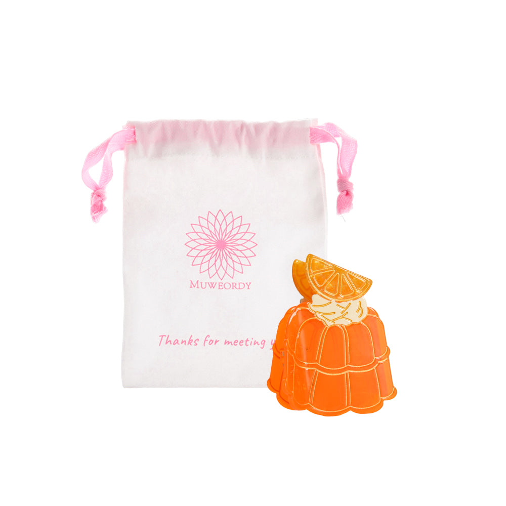 【MOQ 12 PCS】Pudding Cake Acetate Shark Hair Claw