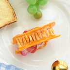 【MOQ 12 PCS】Creative Strawberry Croissant Acetate Shark Claw