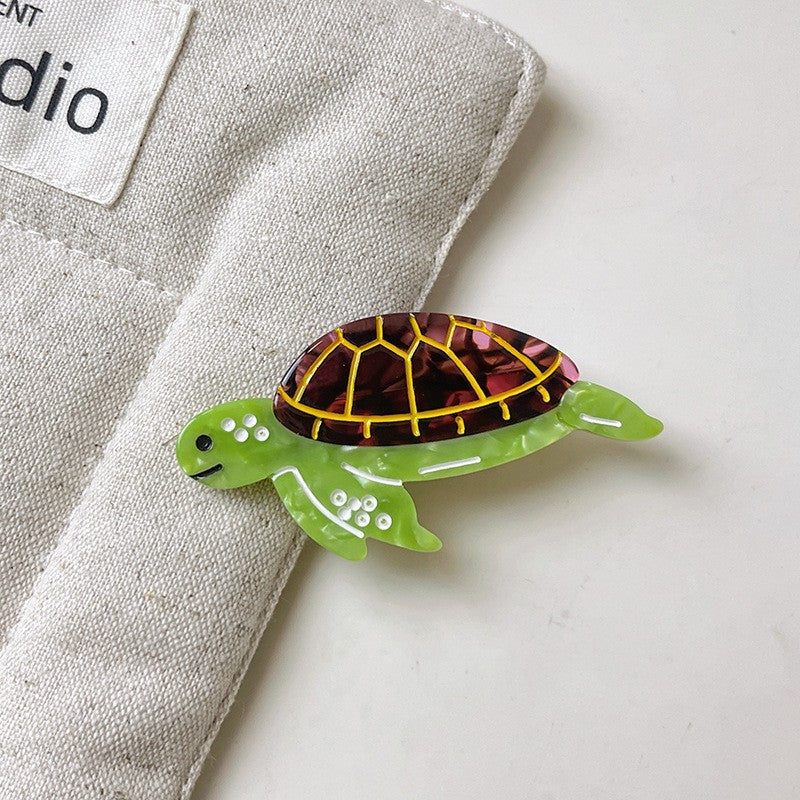 【MOQ 12 PCS】Cartoon Animal Tulip Acetate Hair Clip Bird Duckbill Side Bang Clip