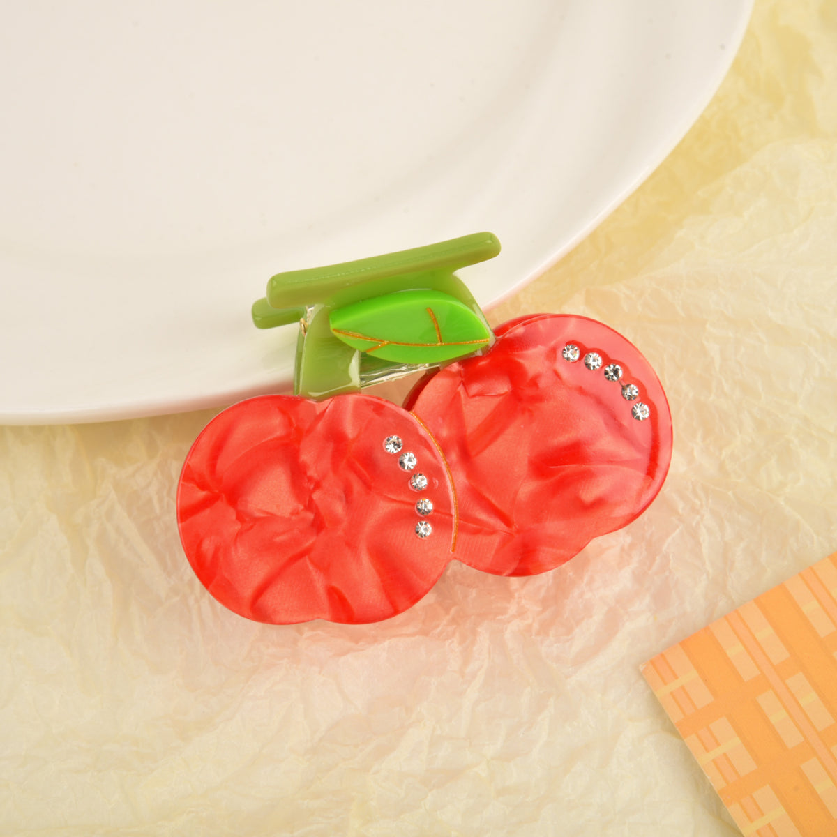 【MOQ 12 PCS】Acetate Fruit Claw Clip