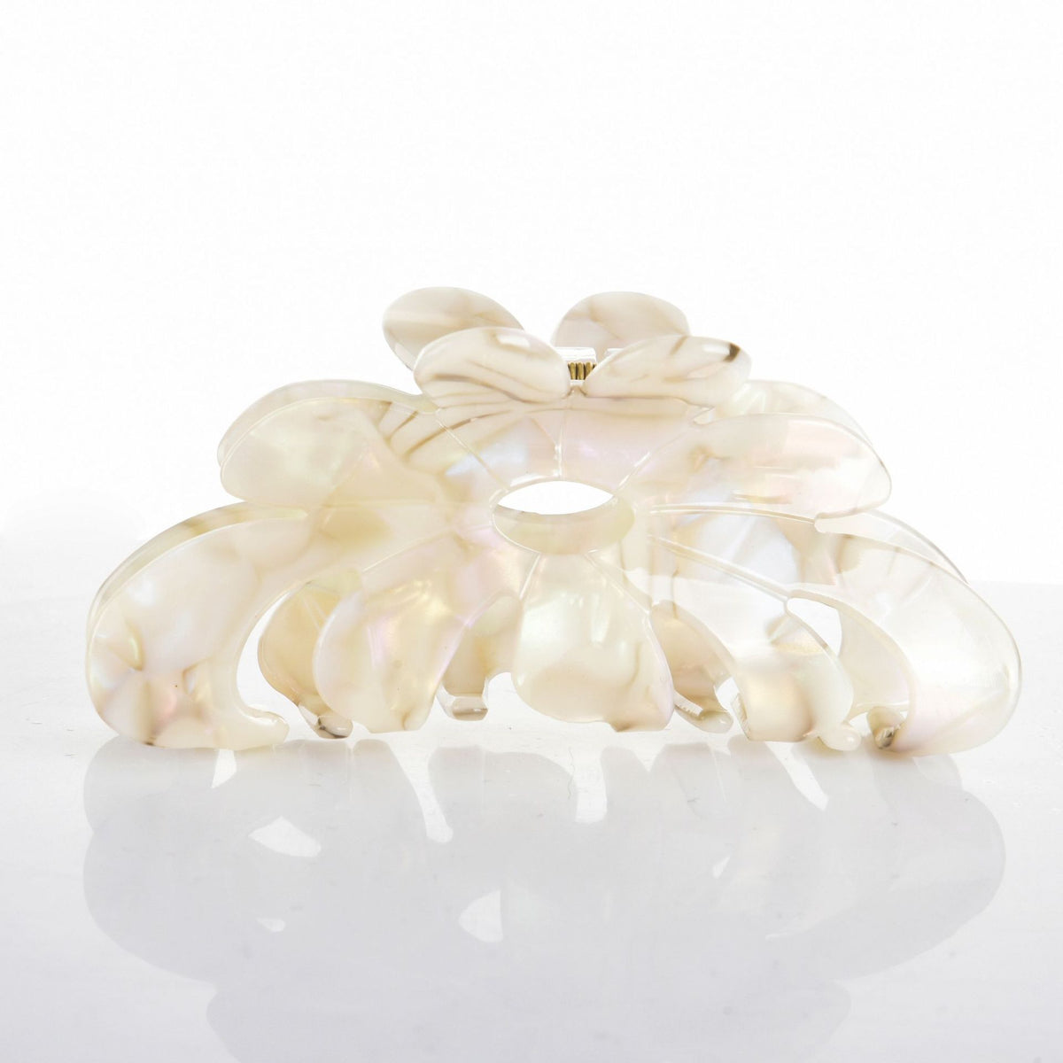 【MOQ 12 PCS】Floral Acetate Hair Claw, Vintage Colorful Shark Clip