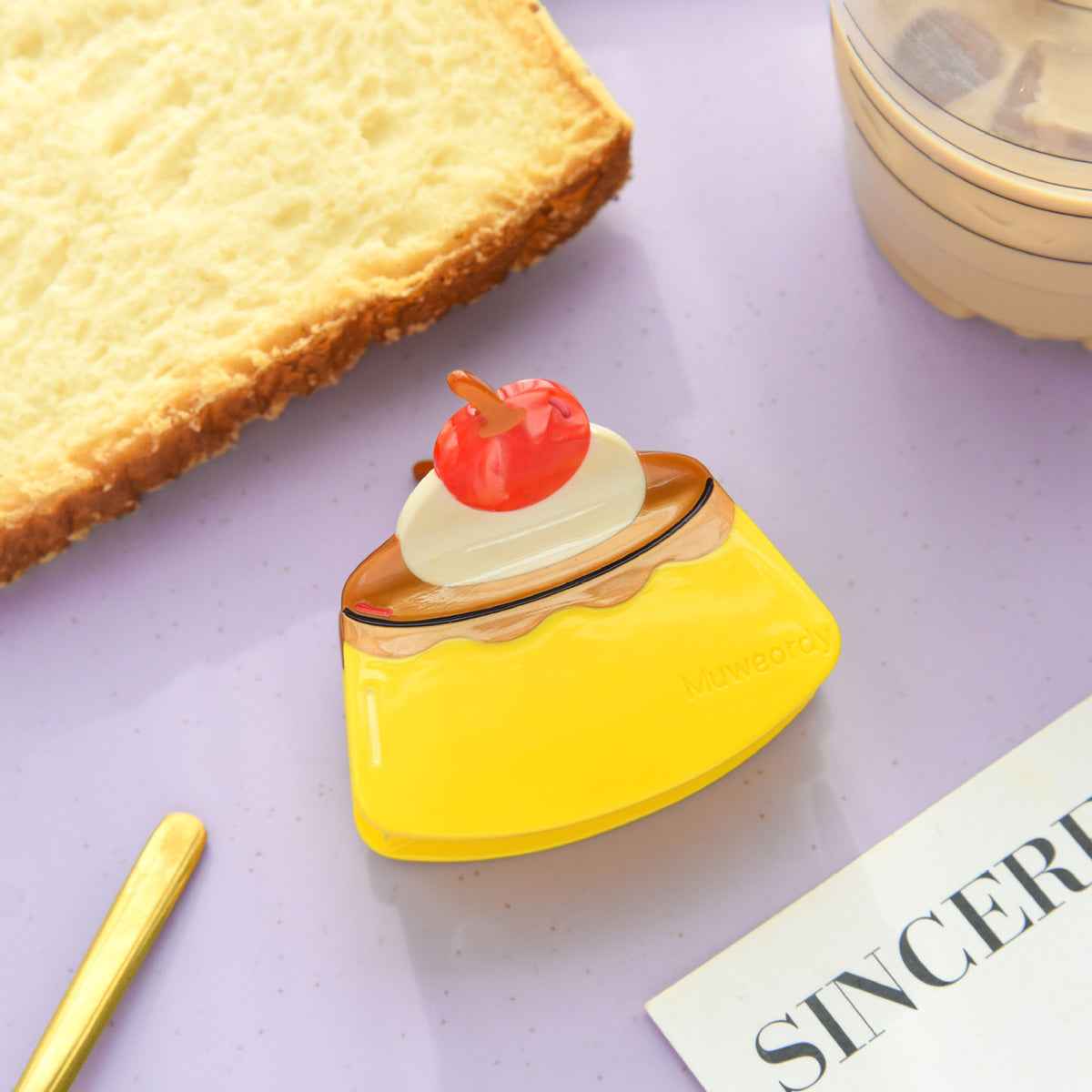 【MOQ 12 PCS】Acetate Fruit Pudding Hair Claw, Elegant Shark Clip