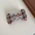 【MOQ 12 PCS】Leopard Print Bone Alligator Hair Clip, Vintage Flat Duckbill Clip