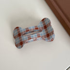 【MOQ 12 PCS】Leopard Print Bone Alligator Hair Clip, Vintage Flat Duckbill Clip
