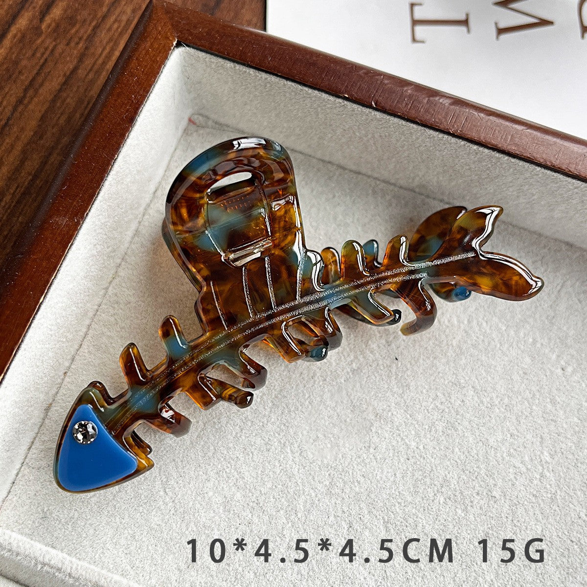【MOQ 12 PCS】Acetate Fishbone Hair Claw, Large Shark Clip For Thick Hair